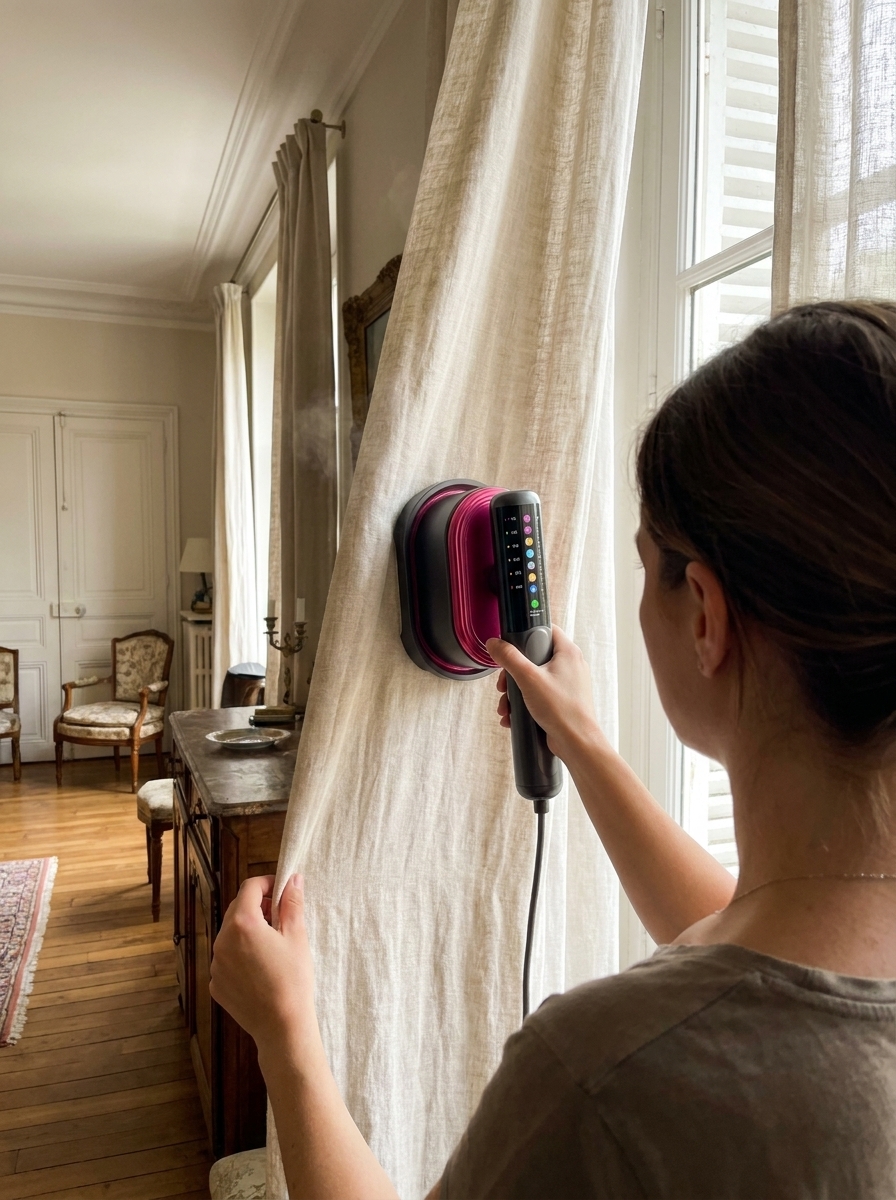 A woman seen from behind in a bright French: Nano Banana Pro AI image