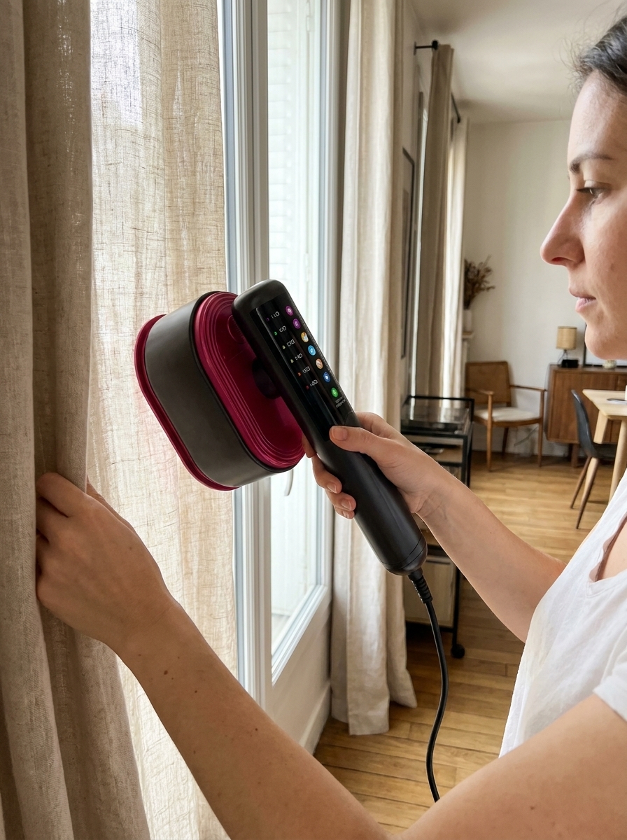 A bright French living room, a woman: Nano Banana Pro AI image