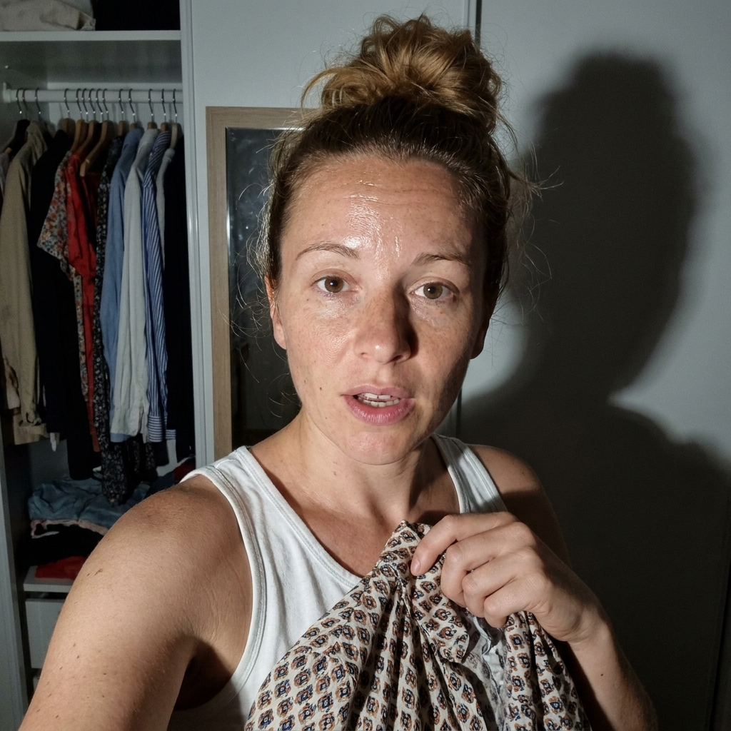 Standing in front of her open wardrobe: Nano Banana Pro AI image